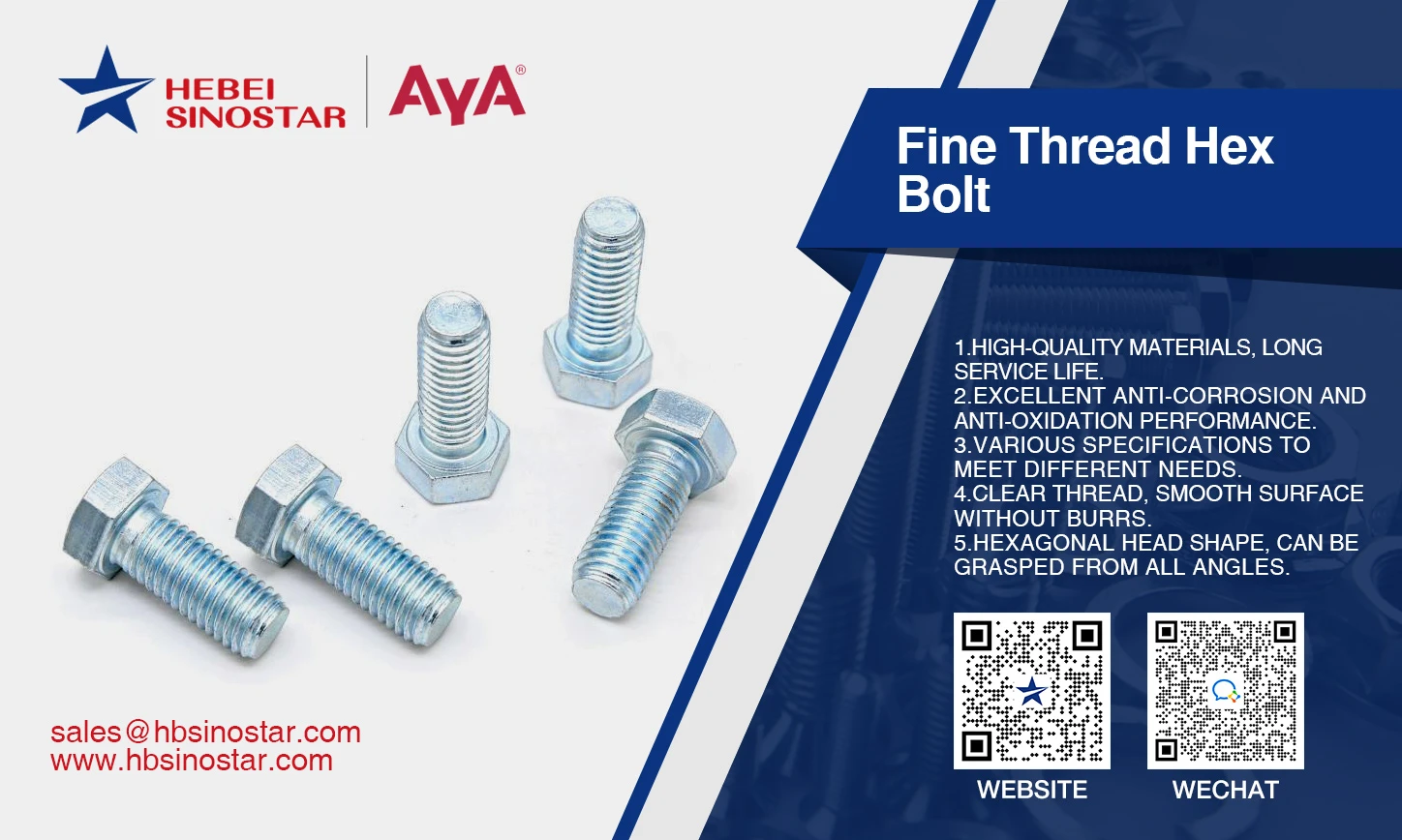 Fine Thread Hex Bolt advantage